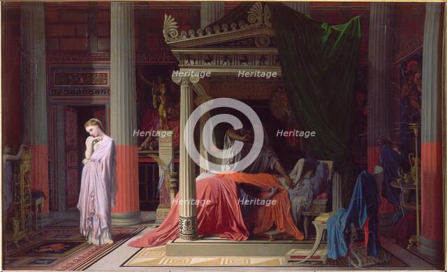 Antiochus and Stratonike, 1840. Artist: Ingres, Jean Auguste Dominique (1780-1867)