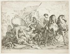 Antiochus Falling from His Chariot, 1739. Creator: Noël Hallé