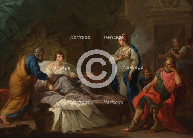 Antiochus Yearning for Stratonice, c. 1740. Creator: Stefano Pozzi.