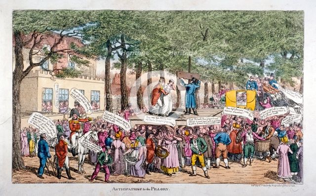 'Anticipations for the Pillory', 1813. Artist: Anon