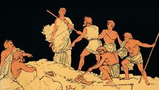 Antigone and the Body of Polynices 1880. Artist: Lachmann