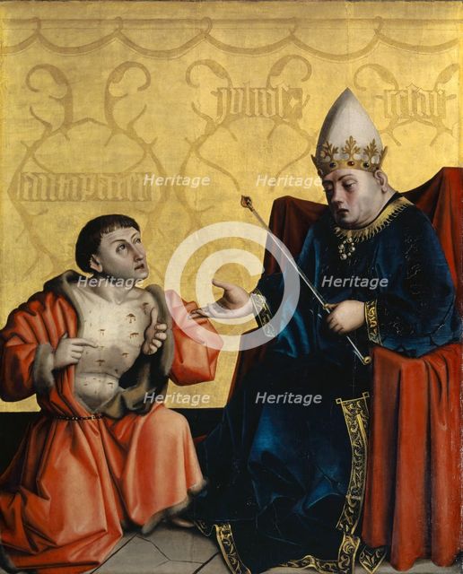 Antipater before Julius Caesar, 1435. Creator: Konrad Witz.