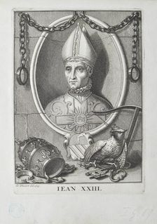 Antipope John XXIII (Baldassare Cossa) , 1713. Creator: Picart, Bernard (1673-1733)