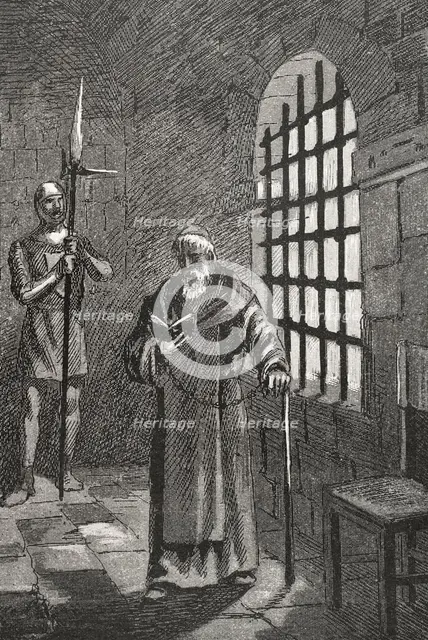 Antipope John XXIII, (c1370-1419) in prison after being deposed in 1415 (1890).  Creator: Joan Serra y Pausas.