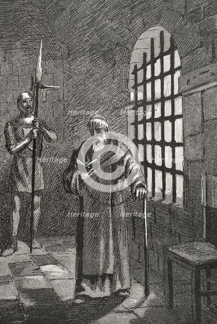 Antipope John XXIII, (c1370-1419) in prison after being deposed in 1415 (1890).  Creator: Joan Serra y Pausas.