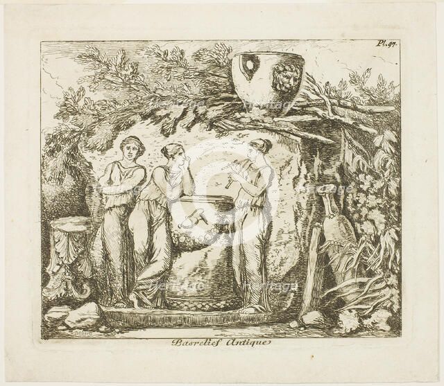 Antique Bas Relief, n.d. Creator: Hubert Robert.