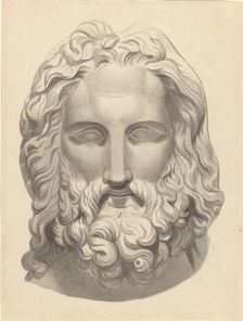 Antique Bearded Head. Creator: John Flaxman