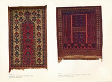 Antique Bokhara prayer rug and Sarik Turkoman or Punjdeh prayer rug, c1920