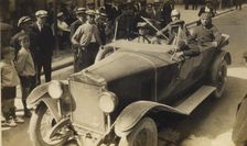 Antique car show in Barcelona