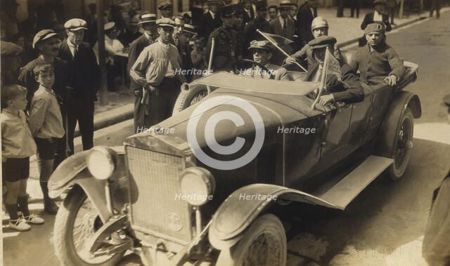 Antique car show in Barcelona.