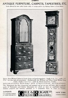 Antique furniture, carpets, tapestries etc 1921