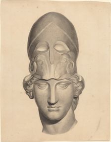 Antique Head with a Helmet. Creator: John Flaxman