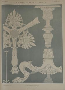 Antique lamp holder, 1874. Creator: Unknown