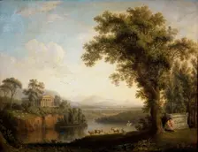 Antique landscape with the Phaethon's tomb 1785. Artist: Jacob Philip Hackert