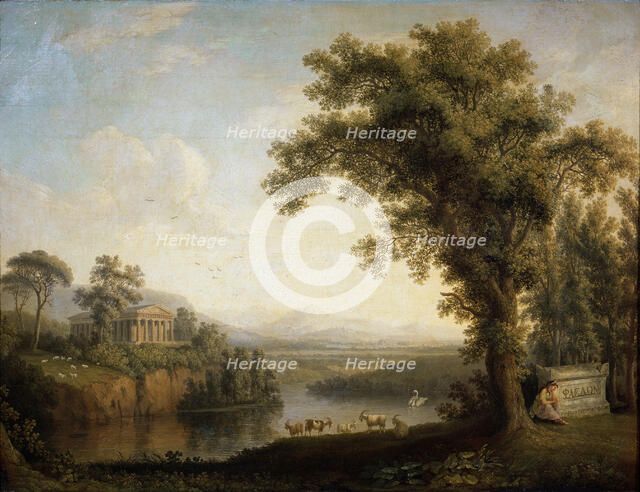 'Antique landscape with the Phaethon's tomb', 1785.  Artist: Jacob Philip Hackert