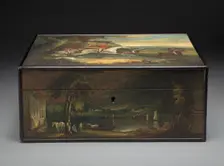 Antique Letter Box Converted into a Humidor, ca. 1840. Creator: Unknown