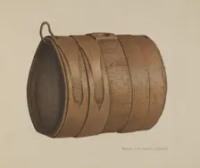 Antique Liquor Keg, c. 1941. Creator: Rose Campbell-Gerke