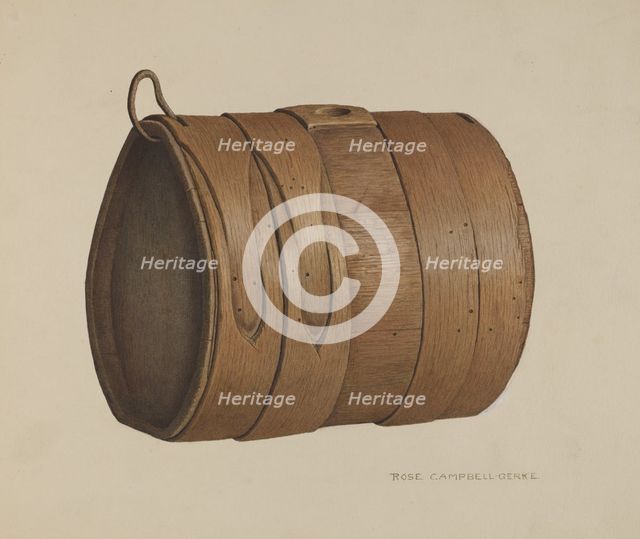 Antique Liquor Keg, c. 1941. Creator: Rose Campbell-Gerke.