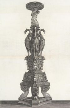 Antique marble candleholder, 1778-80. Creators: Giovanni Battista Piranesi, Francesco Piranesi