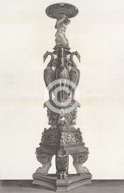 Antique marble candleholder, 1778-80. Creators: Giovanni Battista Piranesi, Francesco Piranesi.