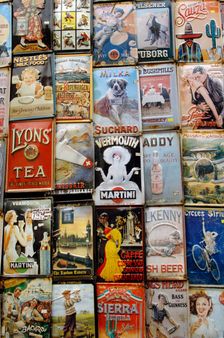 Antique market stall in Portobello Road, Notting Hill, London, England, 2008. Creator: LTL