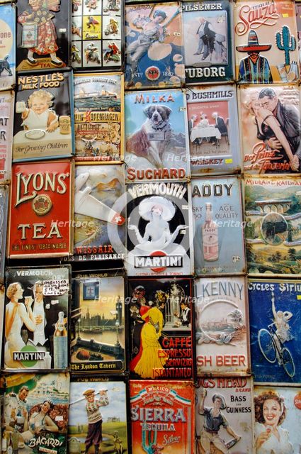 Antique market stall in Portobello Road, Notting Hill, London, England, 2008. Creator: LTL.