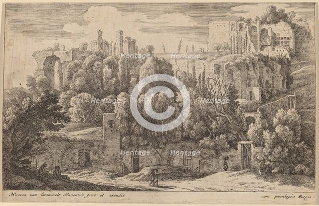 Antique Ruins of an Amphitheatre. Creator: Herman van Swanevelt.