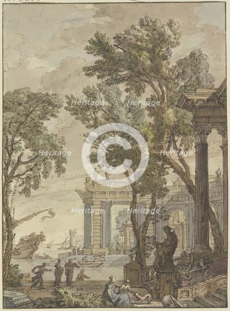 Antique seaport. Creator: Isaac de Moucheron.