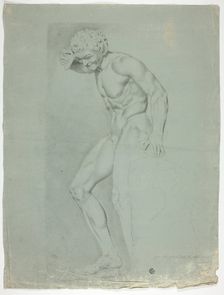 Antique Statue of Standing Faun with Cymbals, 1775. Creator: John Downman