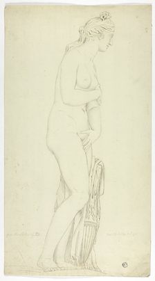 Antique Statue of Standing Venus, 1775. Creator: John Downman