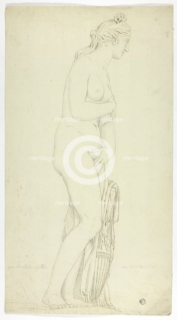 Antique Statue of Standing Venus, 1775. Creator: John Downman.