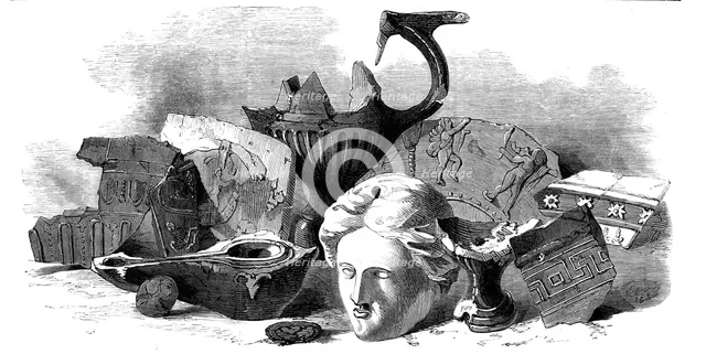 Antiquities found near Head-Quarters, before Sebastopol, 1856.  Creator: Edward Alfred Goodall.