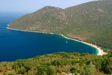 Antisamos (Captain Corelli's Beach), Kefalonia, Greece. Creator: Peter Thompson