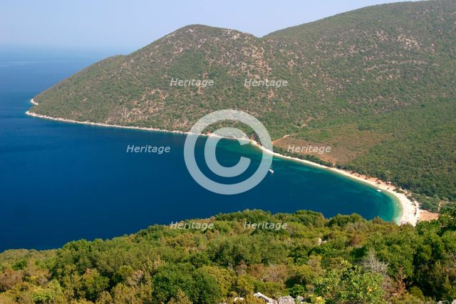 Antisamos (Captain Corelli's Beach), Kefalonia, Greece. Creator: Peter Thompson.