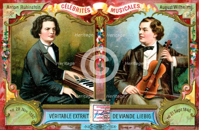 Anton Rubinstein and August Wilhelmj, c1900. Artist: Unknown