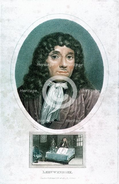 Anton van Leeuwenhoek (1632-1723), Dutch microscopist, c1810. Artist: John Chapman