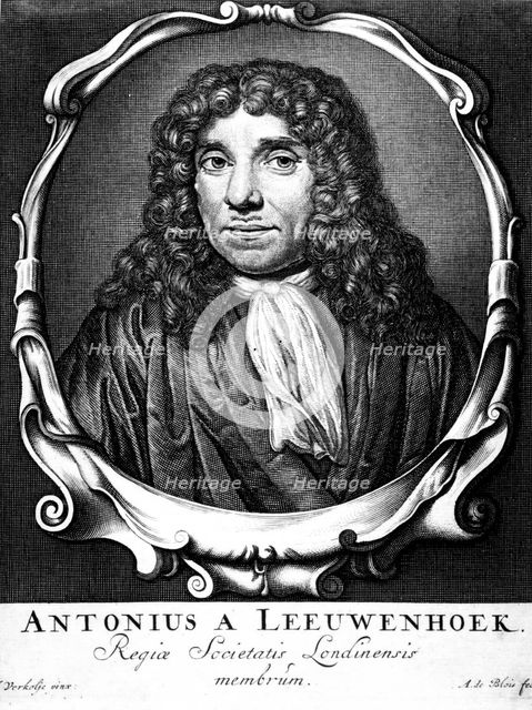 Anton van Leeuwenhoek, Dutch pioneer of microscopy, 1723. Artist: Abraham de Blois