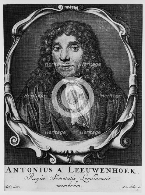 Antoni van Leeuwenhoek, Dutch pioneer of microscopy, c1660. Creator: Abraham de Blois.