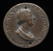 Antonia del Balzo, 1441-1538, Wife of Gianfrancesco Gonzaga di Rodigo 1479 [obverse]. Creator: Pier Jacopo Alari Bonacolsi