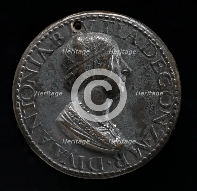 Antonia del Balzo, 1441-1538, Wife of Gianfrancesco Gonzaga di Rodigo 1479 [obverse]. Creator: Pier Jacopo Alari Bonacolsi.