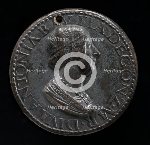 Antonia del Balzo, 1441-1538, Wife of Gianfrancesco Gonzaga di Rodigo 1479 [obverse]. Creator: Pier Jacopo Alari Bonacolsi.