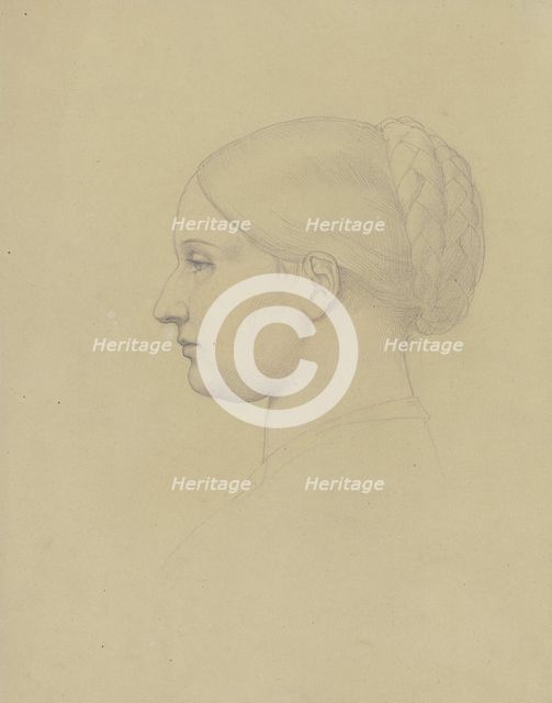 Antonie von Blittersdorf in profile to the left, c1840s. Creator: Eduard von Steinle.