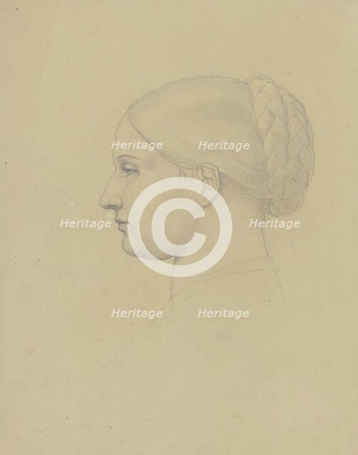 Antonie von Blittersdorf in profile to the left, c1840s. Creator: Eduard von Steinle.
