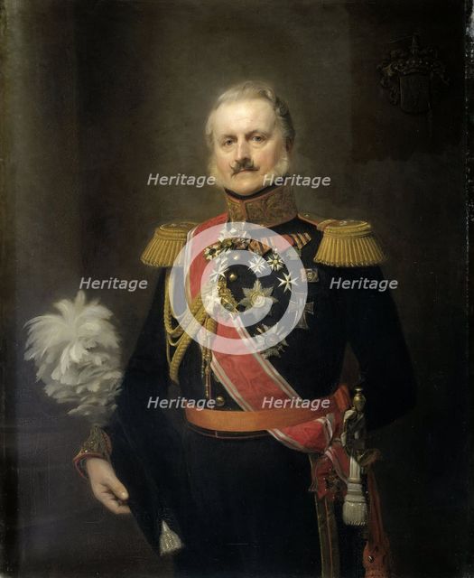Antonie Frederick Jan Floris Jacob Baron van Omphal (1788-1863), Lieutenant General, 1854. Creator: Herman Antonie de Bloeme.