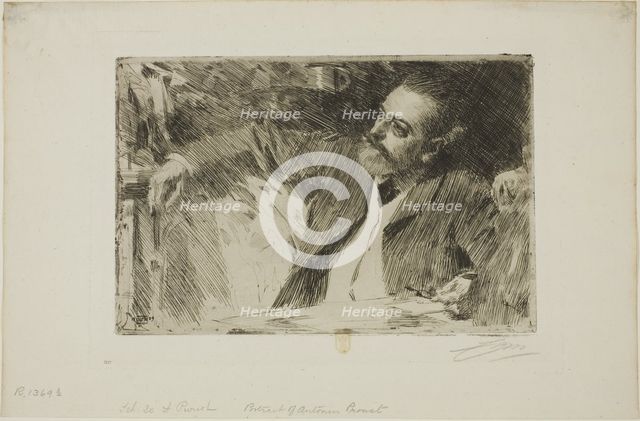 Antonin Proust, 1889. Creator: Anders Leonard Zorn.