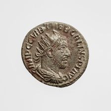Antoninianus of Trebonianus Gallus, A.D. 251-253. Creator: Unknown