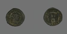Antoninianus (Coin) Portraying Emperor Marcus Aurelius Valerius Maximianus..., about 293. Creator: Unknown