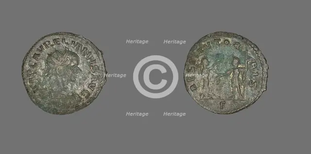 Antoninianus (Coin) Portraying Emperor Aurelian, 270-275. Creator: Unknown.