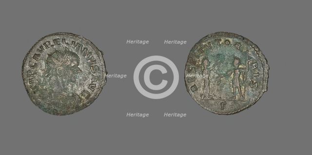 Antoninianus (Coin) Portraying Emperor Aurelian, 270-275. Creator: Unknown.