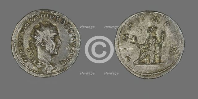Antoninianus (Coin) Portraying Emperor Decius, about 249. Creator: Unknown.
